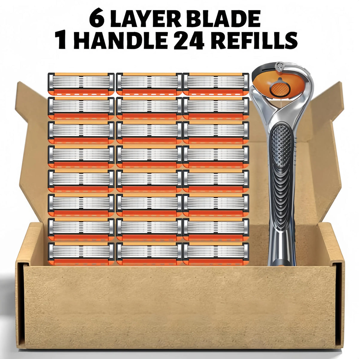 Men's Razor Blade Replacement Kit with 1 Handle