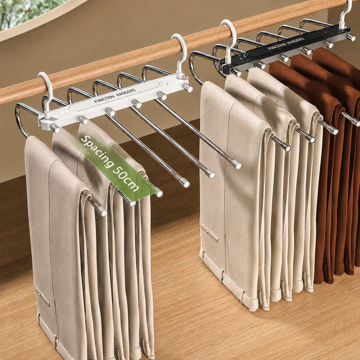 6-Layer Pants Hanger Space Saving Organizer