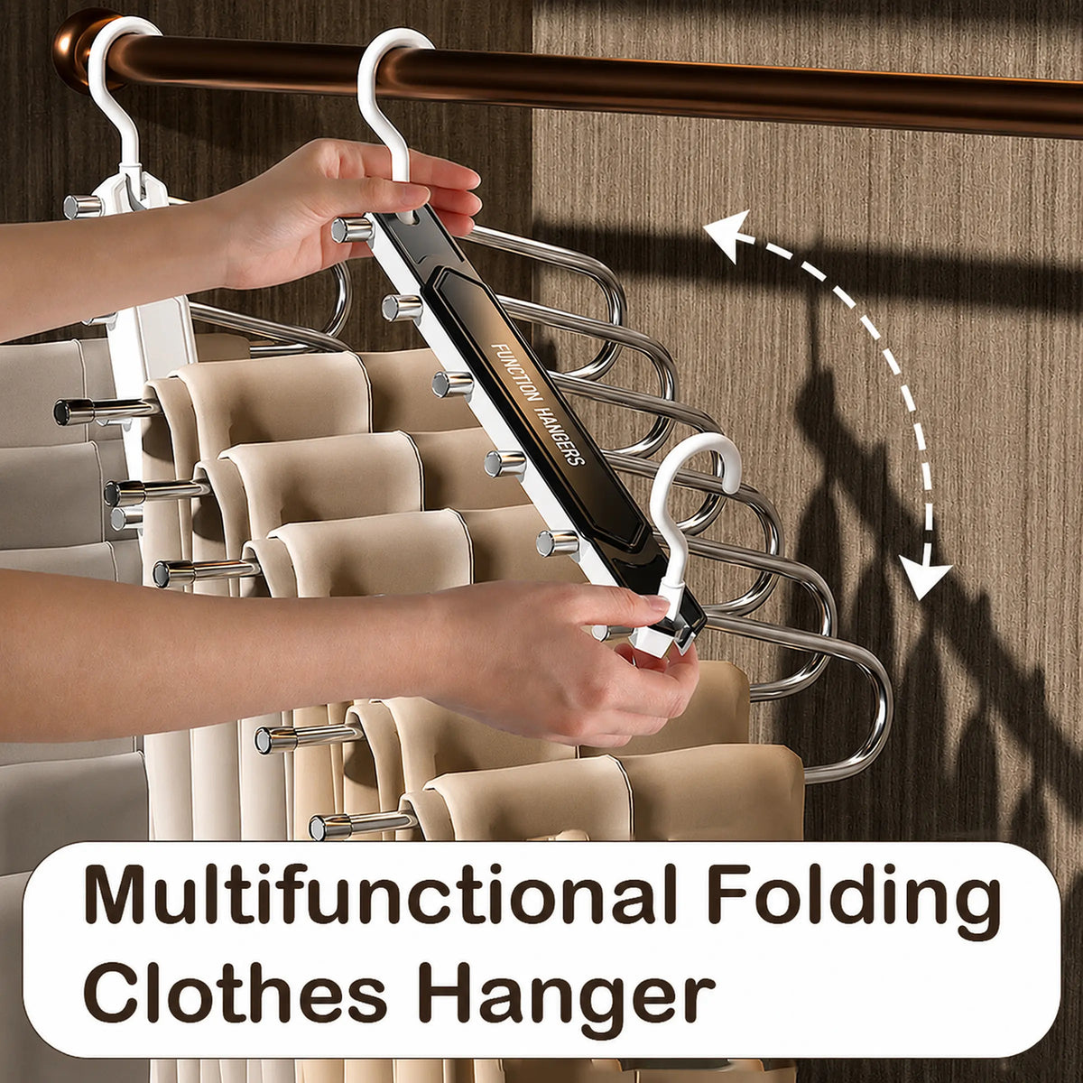 6-Layer Pants Hanger Space Saving Organizer