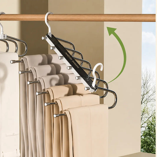 6-Layer Pants Hanger Space Saving Organizer