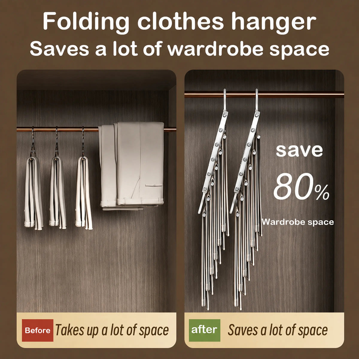 6-Layer Pants Hanger Space Saving Organizer