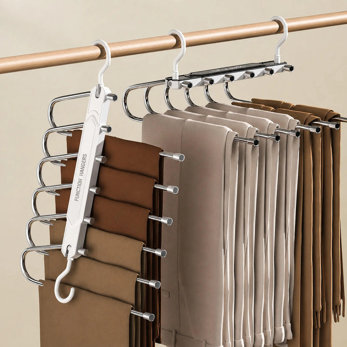 6-Layer Pants Hanger Space Saving Organizer